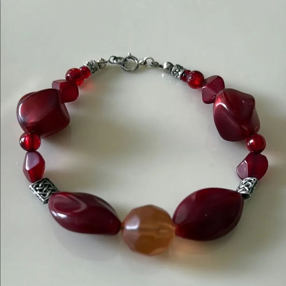 Sterling silver beaded bracelet